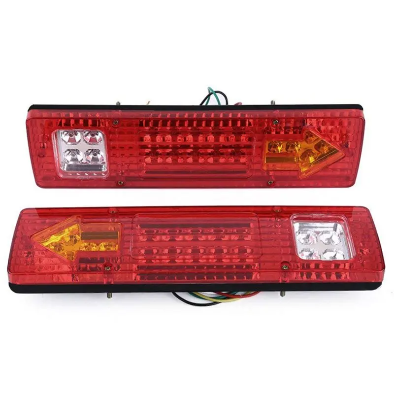 

2x 12V Led Rear Tail Lights 19 Led Lights 5 functions Tail Indicator Lamp for Trailer Camper Van Truck Lorry Tractor