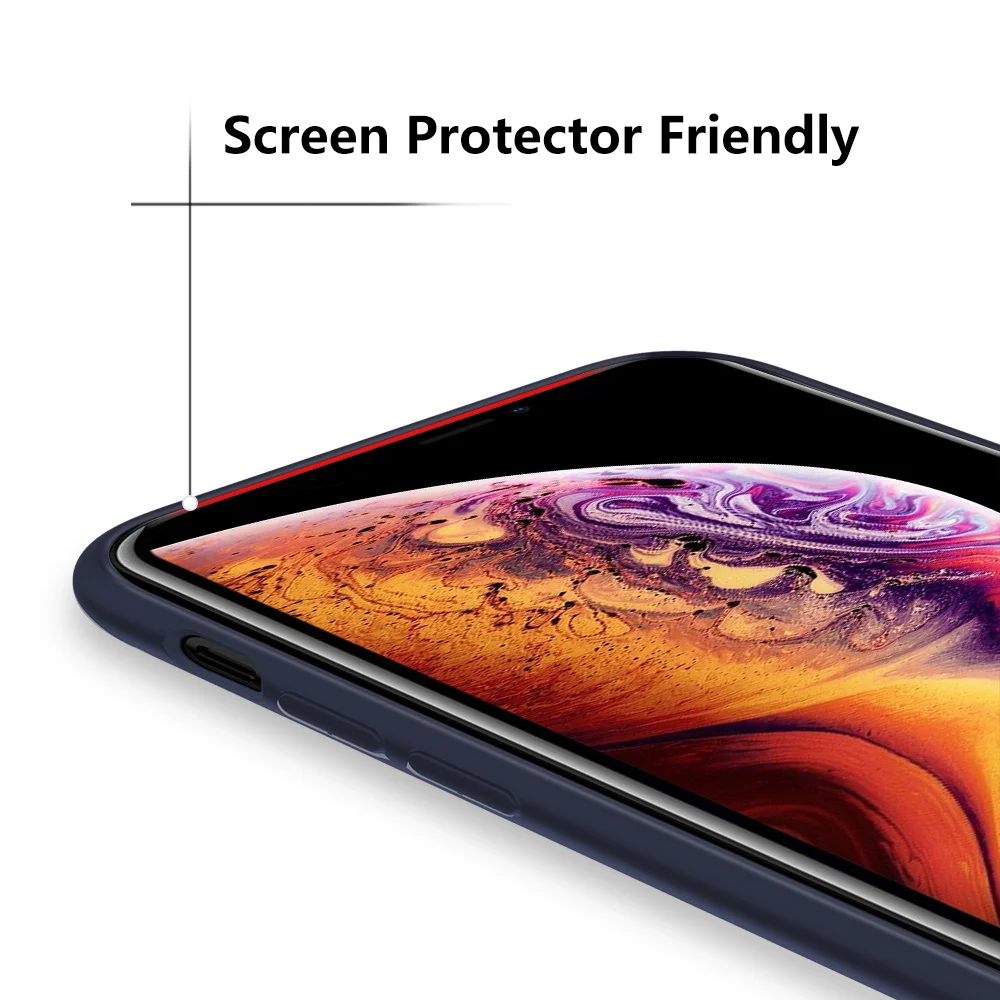 Жидкий силиконовый чехол X Level для iPhone XS MAX Оригинальная мягкая на ощупь Задняя