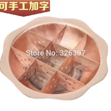 32 см Сычуань Чунцин Китай девять патч медный самовар монгольский китайский для угля горшок Медь ручной работы огонь