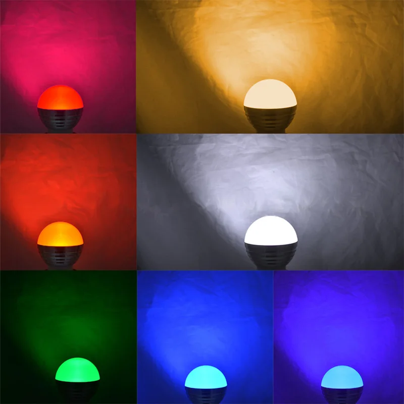 GBKOF E14 E27 3W 5W RGB Светодиодный светильник 110V 220V 16 Цвет изменения лампа с лампой
