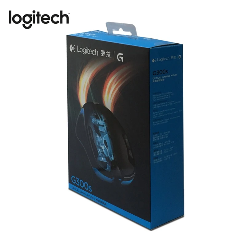 Дешево Проводная игровая мышь logitech G300S с 2500 dpi 9 перезаряжаемыми программируемыми кнопками для ПК ноутбука, геймерская мышь, предназначенная для MMO