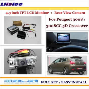 

Auto Camera For Peugeot 3008 3008CC 5D Crossover 2008-2012 Car Reverse Rear Camera 4.3" LCD Monitor Screen Parking System