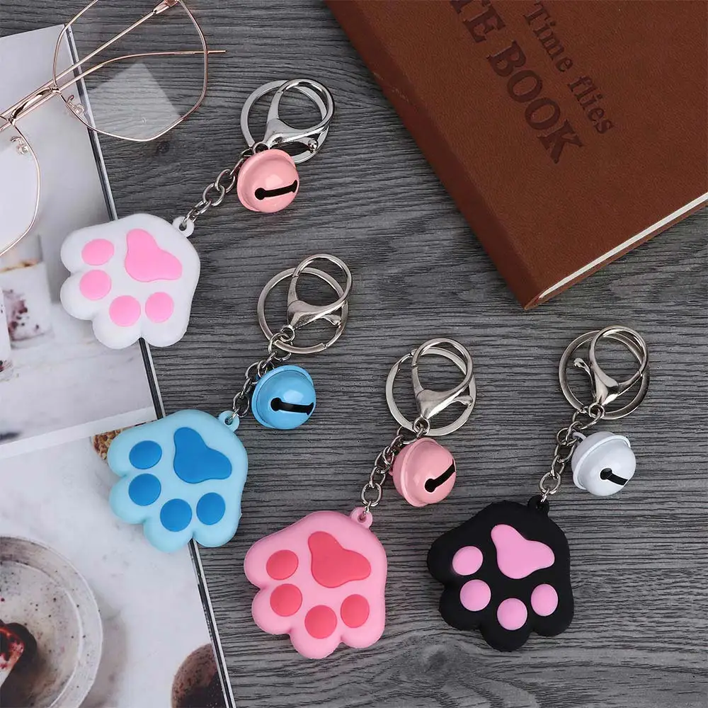 

1PC Dog Cat Paw Keychain Creative Cute 3D Cartoon Animal Paw Soft Silicone Car Accessories Handbag Key Holder Birthday Decor