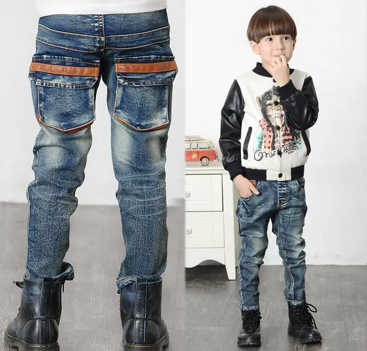 Джинсы для мальчиков 4-12 лет, на весну-осень AliExpress