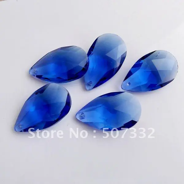 

Free shipping wholesale AAA Top Quality 38mm 8721 crystal almond/pear pendant beads sapphir 12pcs/lot