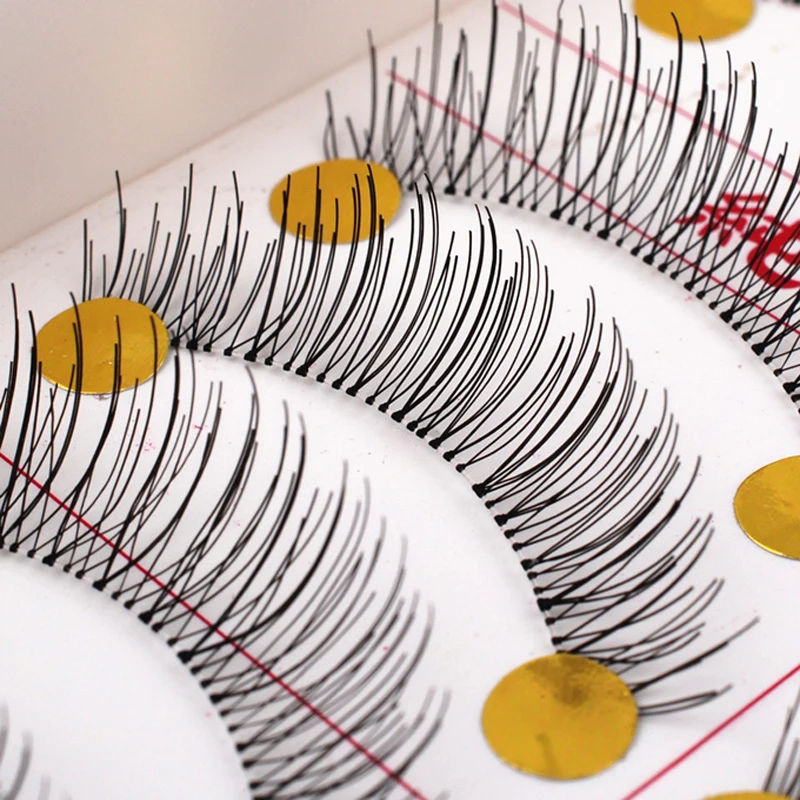 

10 Pairs Handmade Fake False Eyelashes Extensions Natural Transparent Eye Lashes Makeup Black Fake Eyelash False Eyelashes