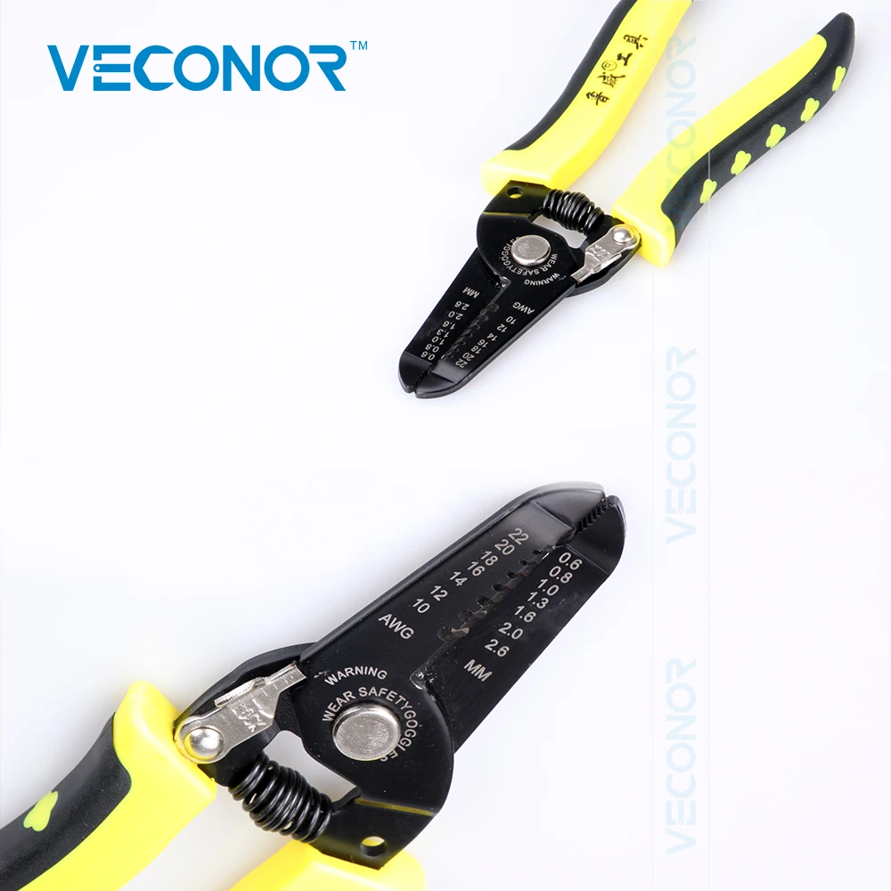 10-22 AWG Copper Cable Hardened Steel Wire Stripper Plier