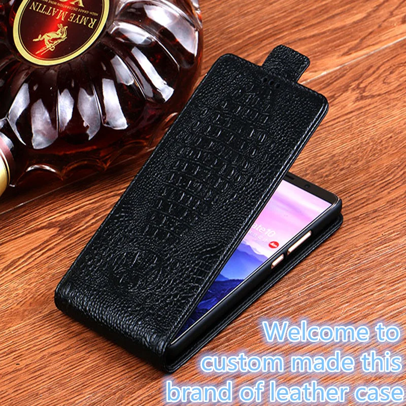  LS01 Genuine Leather Flip Cover Case For Apple iPhone 8 Plus(5.5') Vertical flip Phone Up and Down 