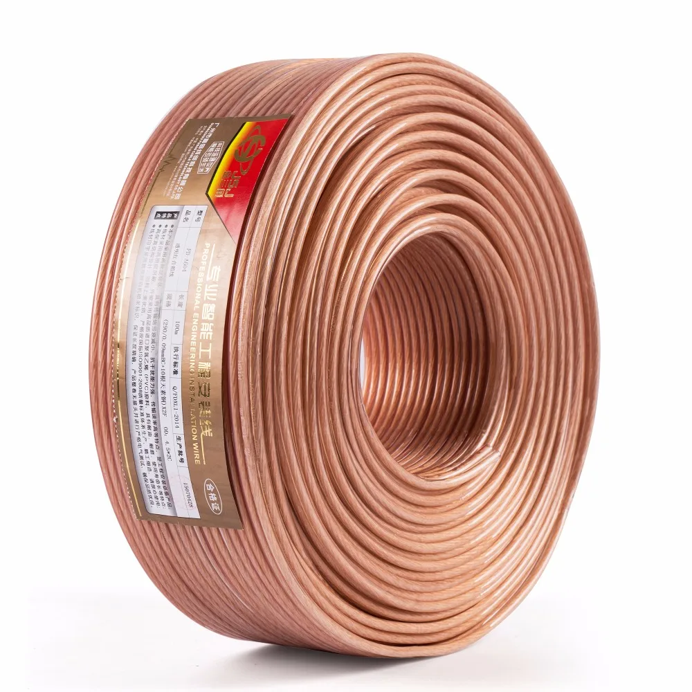 Дешевый JSJ (1 м) 14GA 600 прядей 2*2,36 мм DIY HIFI OFC прозрачный громкий динамик жильный кабель для домашнего кинотеатра DJ система стерео high end