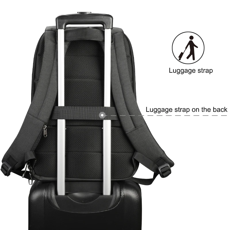 Sin llave antirrobo TSA Lock moda hombres mochilas 15,6 pulgadas USB carga portátil masculino Mochila de Escuela Universitaria 18 l para los niños Sin llave antirrobo TSA Lock moda hombres mochilas 15,6 pulgadas USB carga portátil masculino Mochila de Escuela Universitaria 18 l para los niños