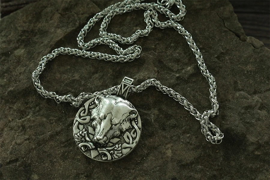 Lanseis 1 шт. Прямая поставка Викинг медведь кулон мужчины ожерелье ювелирные изделия
