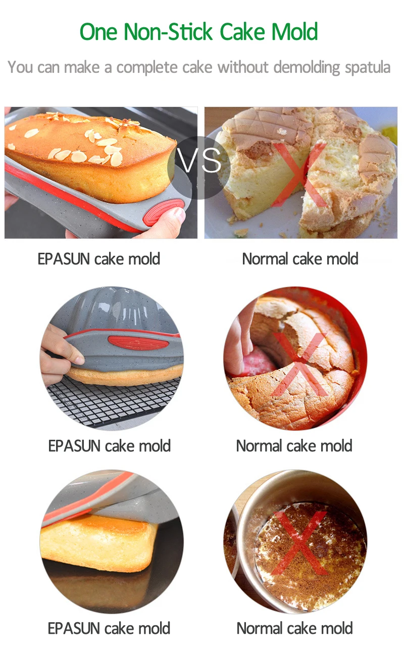 EPASUN силиконовая форма для выпечки, форма для тостов, шифоновая форма для выпечки кексов, форма для выпечки кексов, форма для выпечки, форма для выпечки, лоток для выпечки, инструменты для выпечки