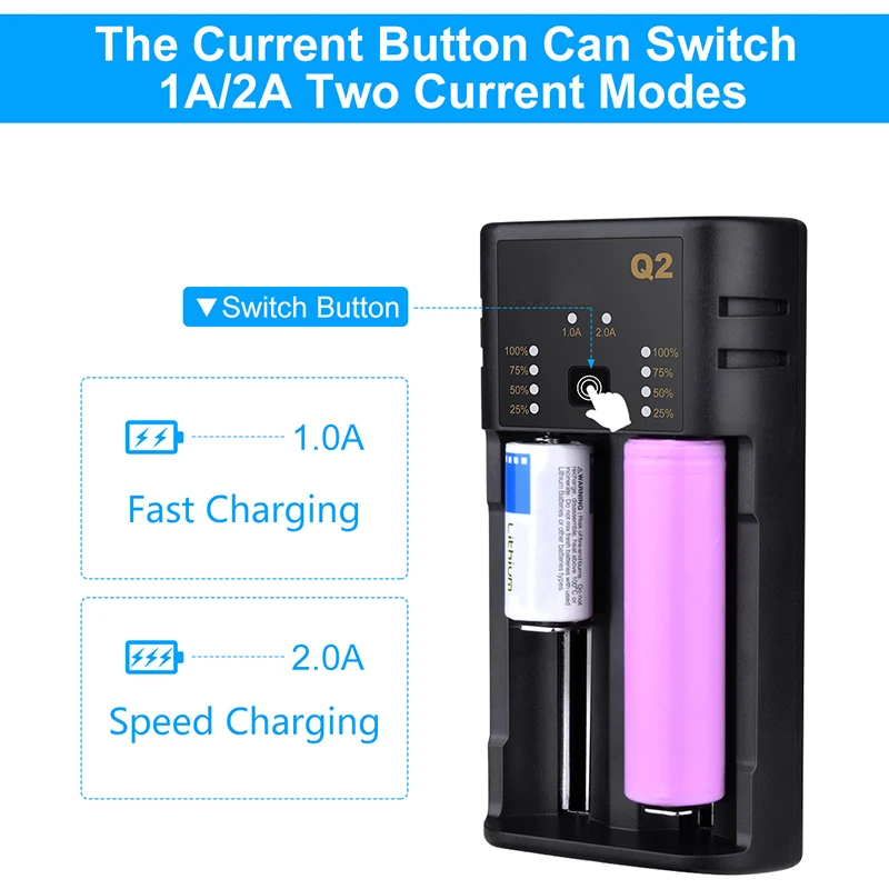 Thbelieve AAAAA Battery Charger 1865026650 Chargers 5V 2A USB LED Smart Batery Charging Li ion Batery Chargador 1.2V NicdNihm (6)