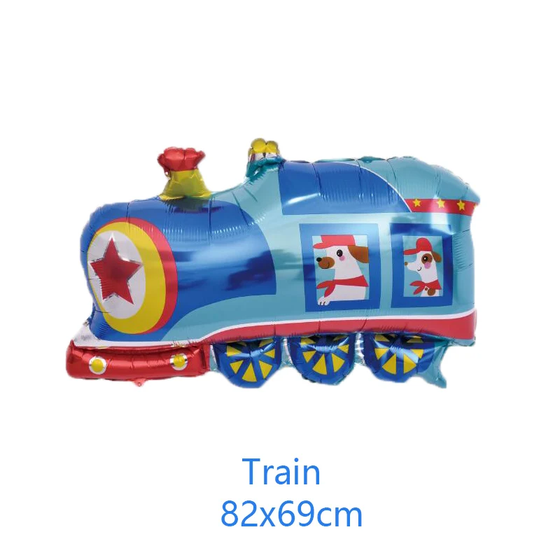 DIY Cartoon Car Balloons Fire Truck Car Train Foil Balloon Ambulance Globos Children Gifts Birthday Party Decorations Kids balls