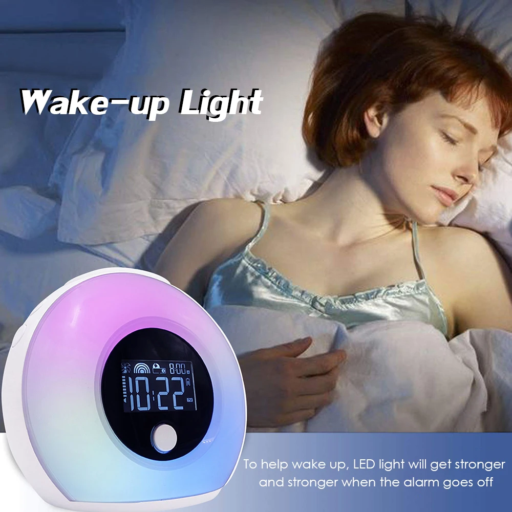 

5W LED Alarm Clock Smart Touch Light USB Color BT Speaker Night Light with Musical Sleep Lamp Home Decoration Accessories