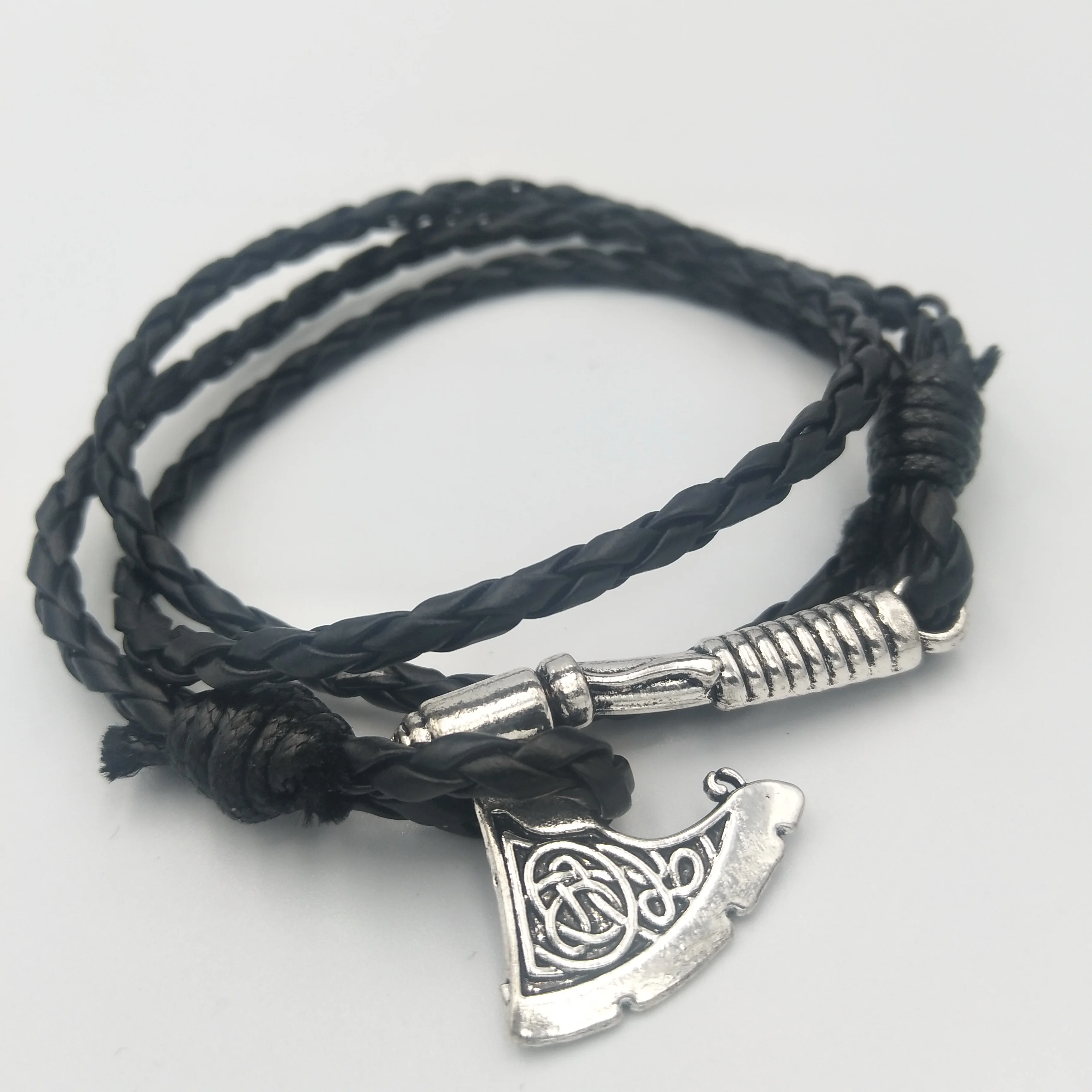 

Men's jewelery Ax Wrap Anchor Viking Bracelet Men's Leather Accessories Slavonic Perun Bangle Bracelets Viking Axe Bracelet