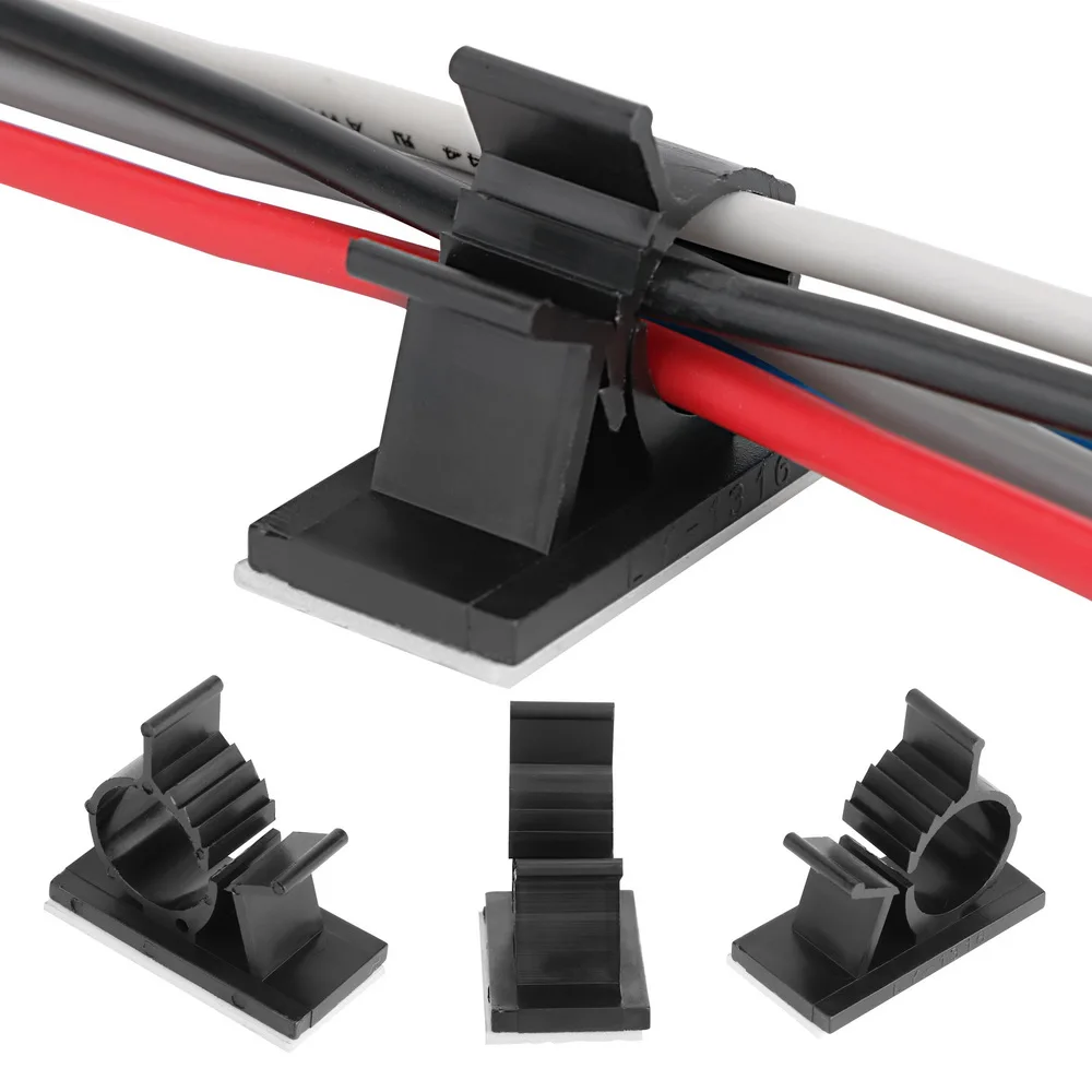 LEEPEE Self adhesive Cord Cable Wire Clear Up Auto Charger Line Clasp