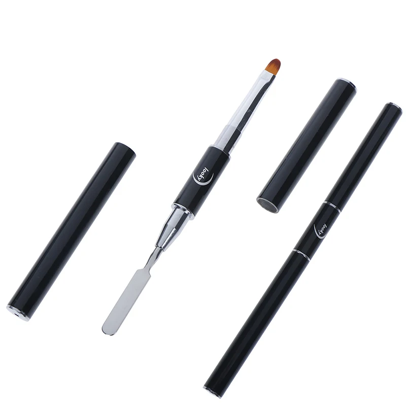 1Pc Acrylic UV Gel Polish Flower Painting Pen Nail Art Brush Spatula Stick Manicure Tool Dual Ended Poly Gel Extension Builder