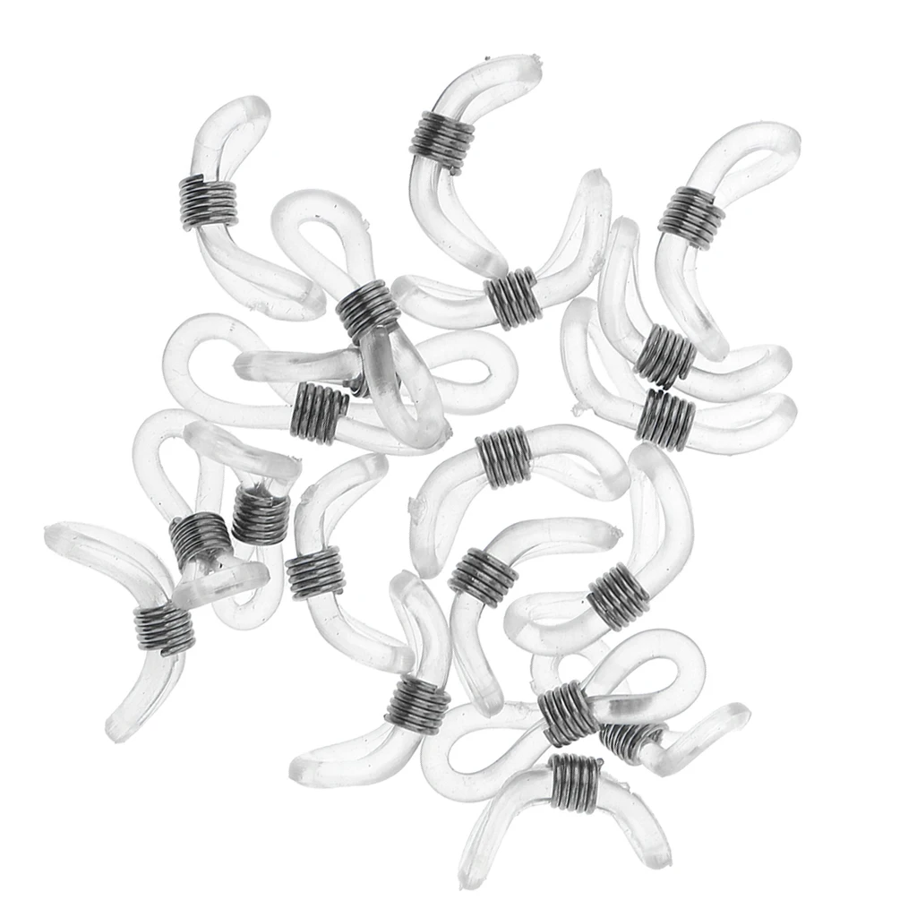 20Pcs DIY Eyeglass Spectacle Holder Strap Loop Chain End Rubber Chains & Lanyards eyeglass holders Accessories 20 x 5 mm