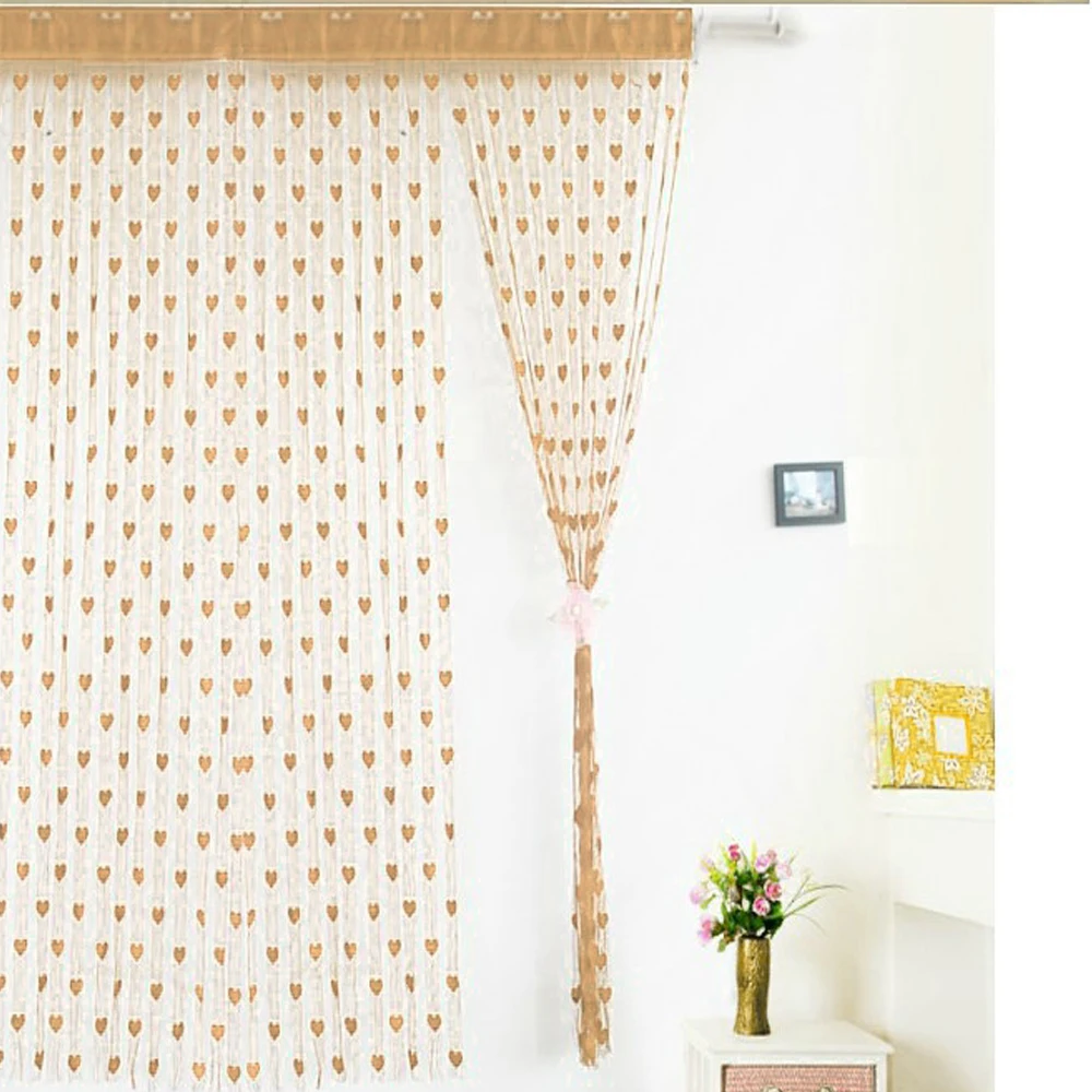 

Luxury Modern Romantic heart line door curtain tulle curtain for living room hotel Divider curtains wedding decoration supplies