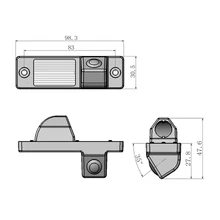 98.3*30.5*47.6mm para Lifan 320 2012 Carro de backup HD CCD câmera reversa retrovisor 170 graus fio câmera de estacionamento sem fio bem-vindo