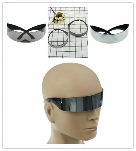 

Narrow Cyclops Sunglasses 15*4cm Personality Mirrored Lens Costume Eyewear Glasses Novelty Party Decoration Sunglasses