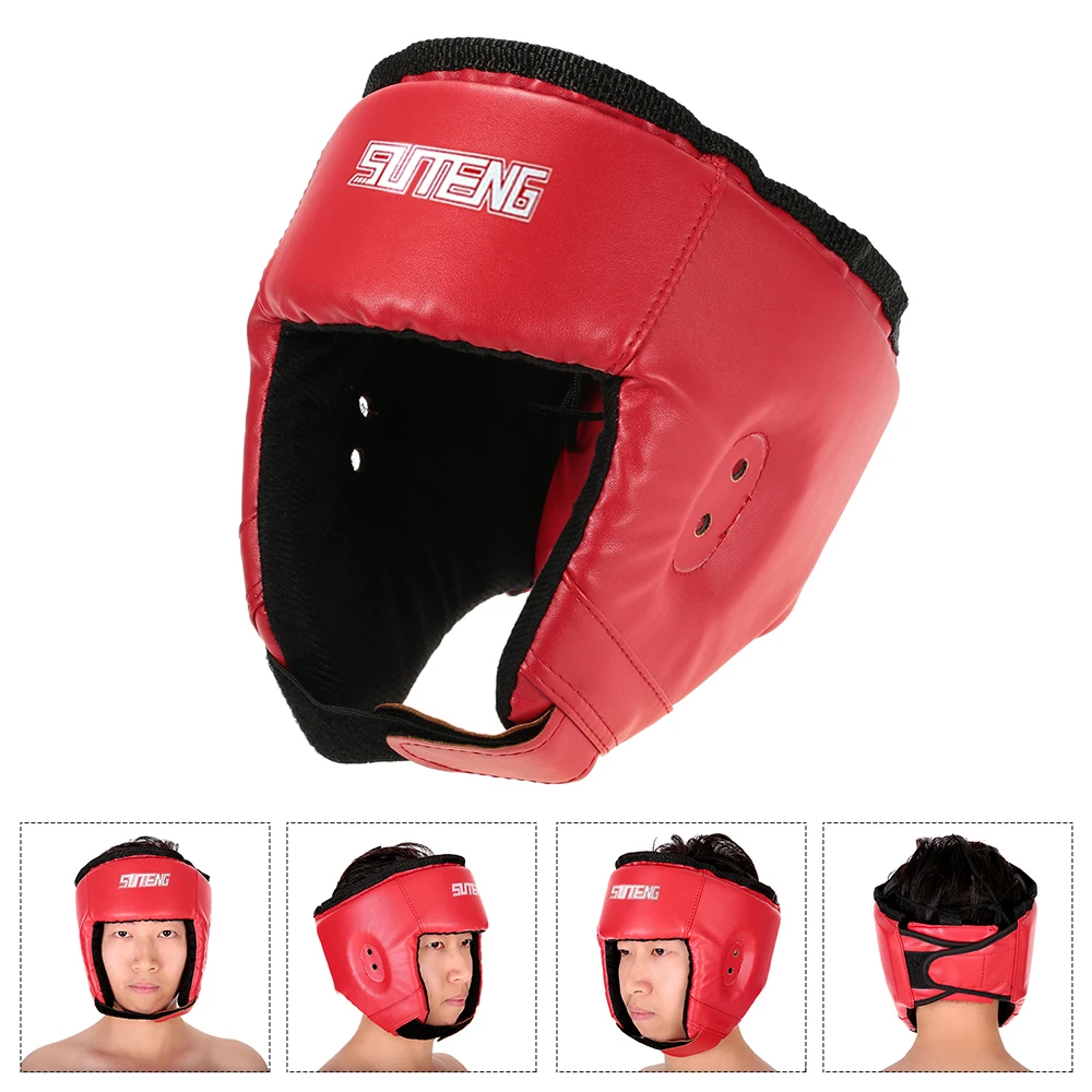

Boxing Training Headgear Head Guard Martial Arts Kick Sparring Helmet Gear Face Head Protector