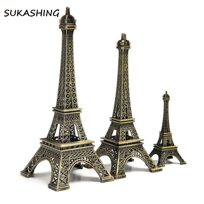 

8-30cm Vintage Metal Craft Retro Antique Paris Eiffel Tower Wedding Decoration Home Decor