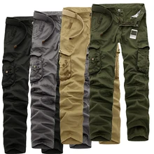 2017 frühjahr Neue Baumwolle Cargo Pants Männer multi-tasche Beiläufige Dünne Tarnung Hosen Männer (Asiatische Größe 29-40)