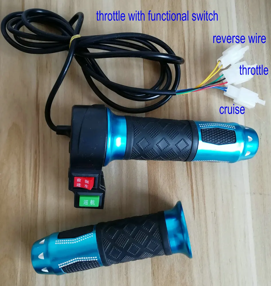 

universal twist throttle with 3speed+reverse/cruise+reverse switch grips electric bike scooter tricycle ATV rolling handlebar