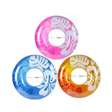 Летние модные надувные прозрачные цветные трубки Надувные плавательный круг аксессуары для бассейна плавающие 36 дюймов воды плавающие кольца