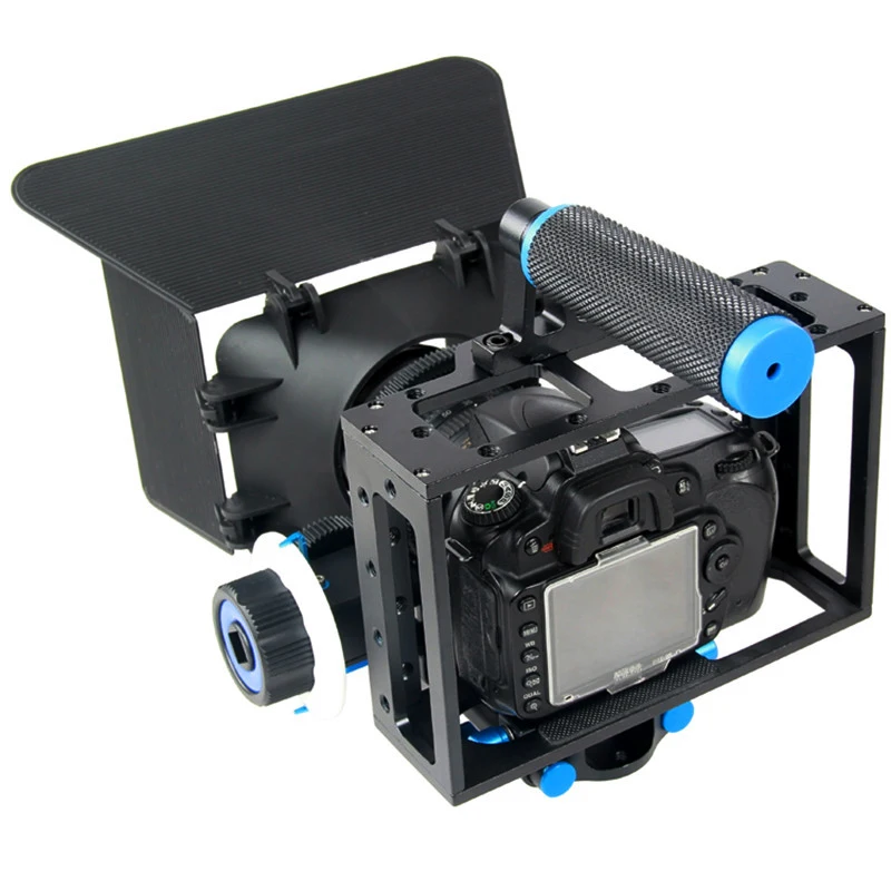 Aluminum Alloy Handheld Rail 15mm Rod DSLR Rig Video Camera Cage Rail