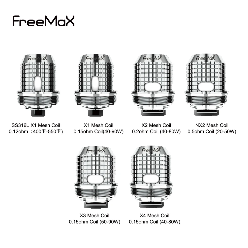 

Original Freemax Twister Head 0.12ohm SS316L/0.15ohm X1 Mesh/0.2ohm X2 Mesh/0.15ohm X3 Mesh Coil E-Cig For Freemax Coil Twister