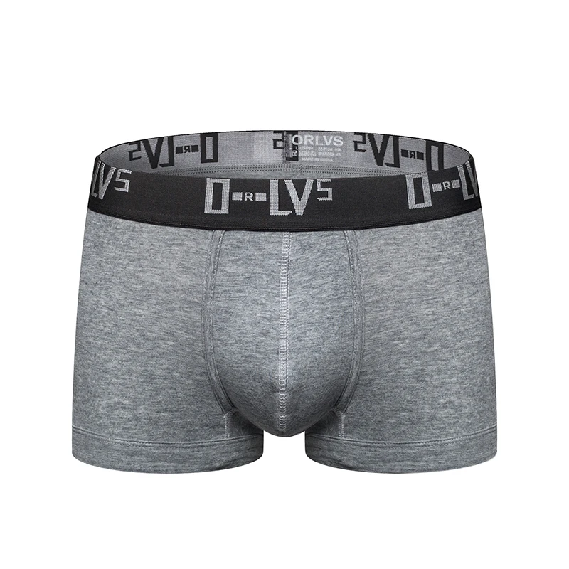 ORLVS Брендовые мужские боксеры, мужское белье для геев, cueca tanga ropa interior hombre, боксеры homme calzoncillo, боксеры para hombre, боксеры - Цвет: OR210-gray