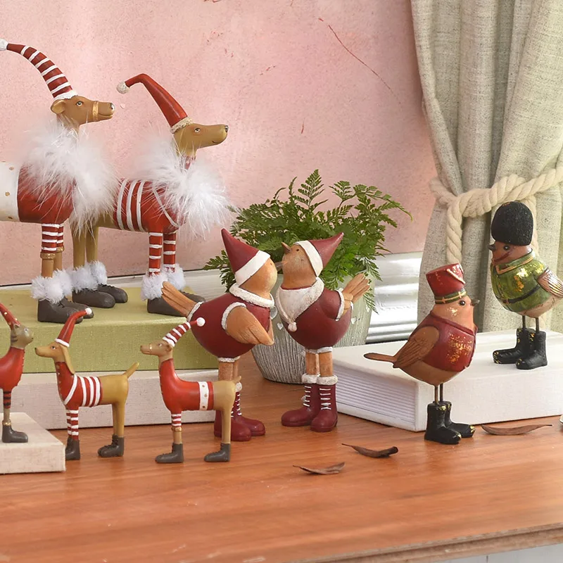  Lovely Birds Decoration Resin Crafts Living Room Home Decoration Creative Bedroom Desktop Cartoon R - 33041609761