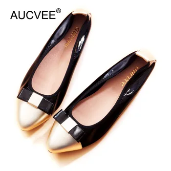 

2018 women Espadrilles flats shoes Genuine leather slip on Ladies Ballet Flats bowtie loafers Female Moccasins Shoes Ballerina