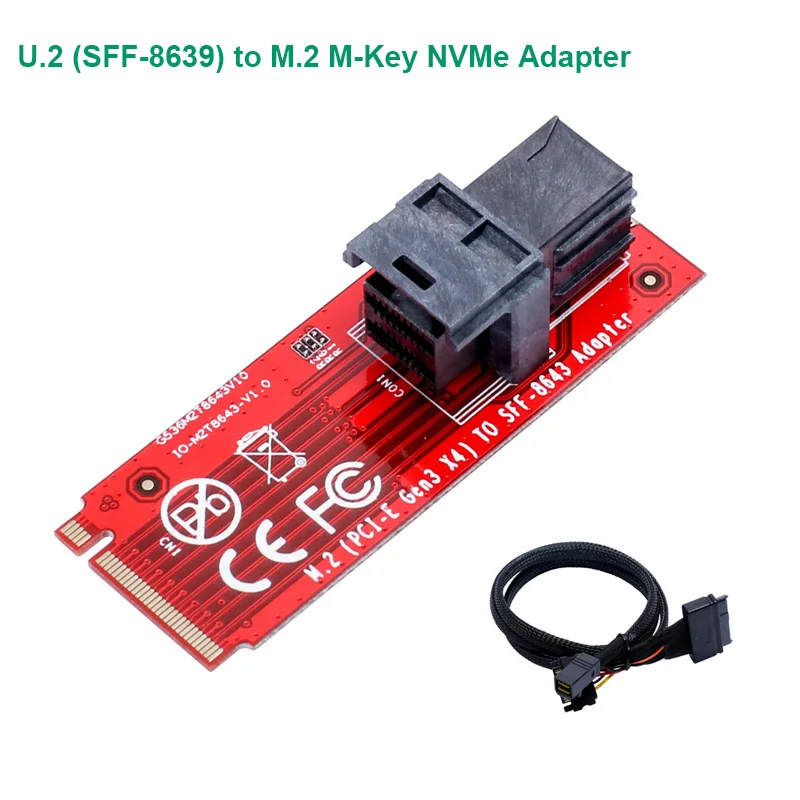 U.2 SFF 8639 к M.2 M ключ NVMe адаптер карта Mini SAS Key с кабелем|Автоматизация зданий| |