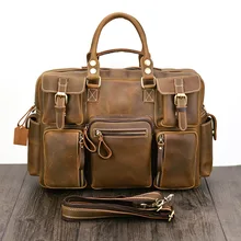 Брендовая мужская сумка, кожаный черный портфель, мужская деловая сумка, сумки-мессенджеры, мужские винтажные сумки на плечо, большая емкость