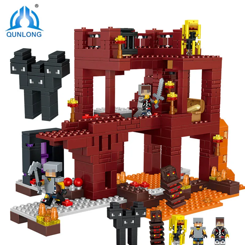 

Qunlong 502pcs Elsa Volcano Square Castle Building Block Sets Compatible Legoings Minecrafted Toys For Children Birthday Gifts