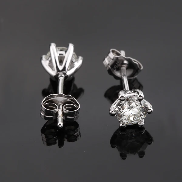 Серьги гвоздики женские из белого золота с бриллиантами|earrings for|earrings for womenearrings free