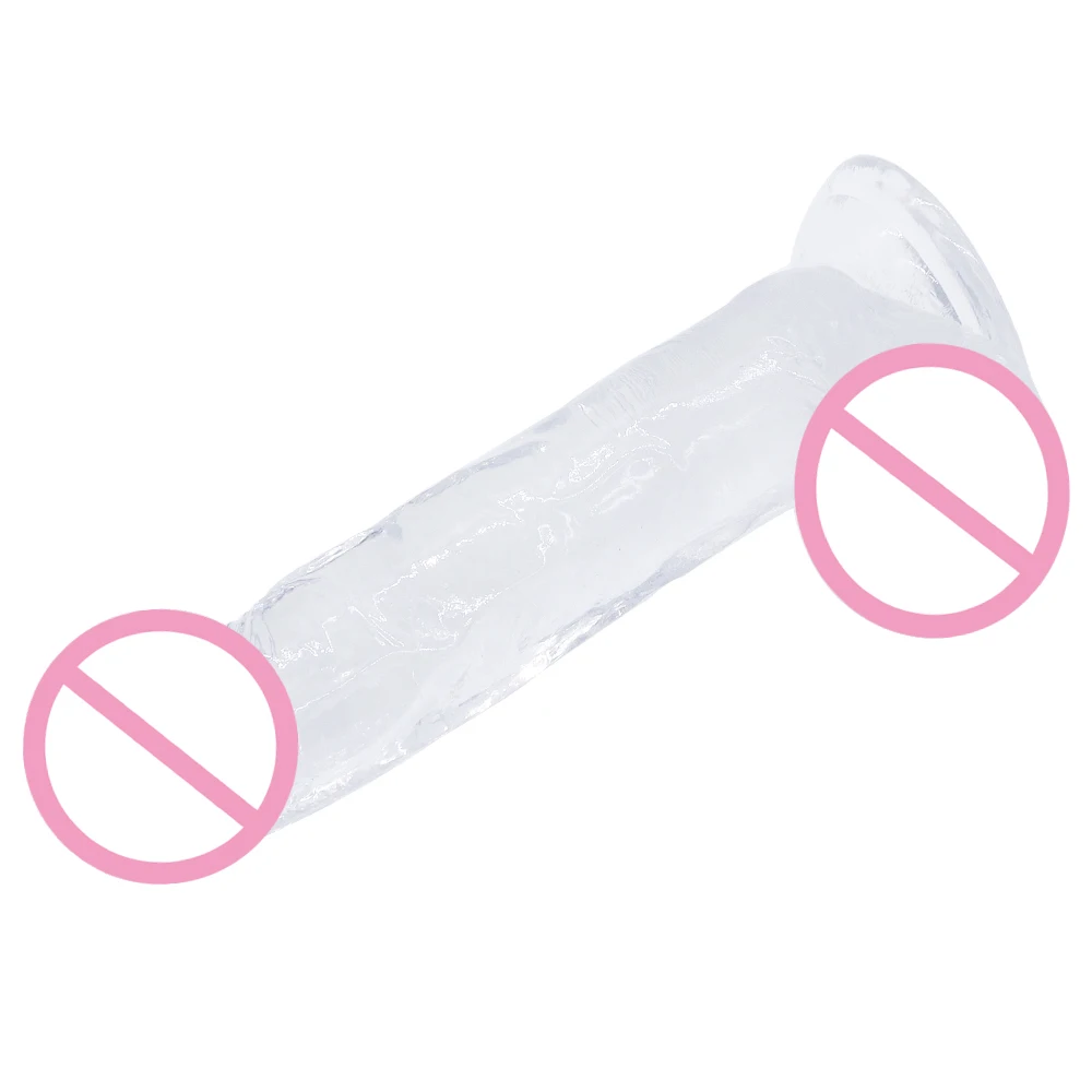 DOMI Sex Shop Soft Long Realistic Jelly Dildo Women Medical Silicone Dildo Suction Cup Penis Secret Packaging