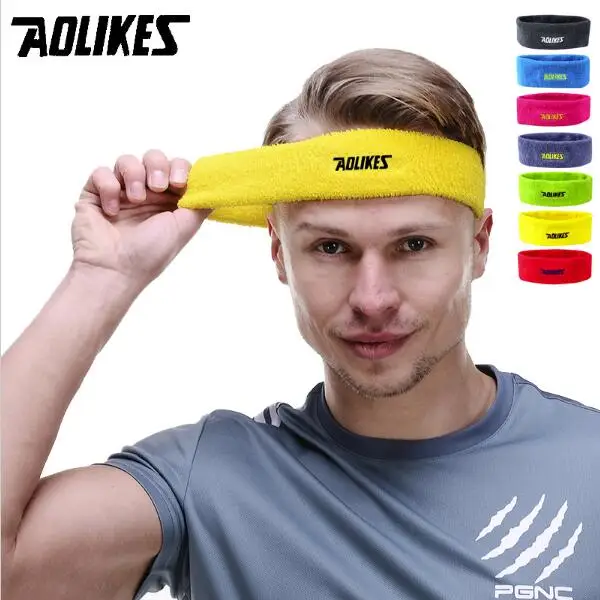 aolikes high quality cotton sweat headband for men sweatband women