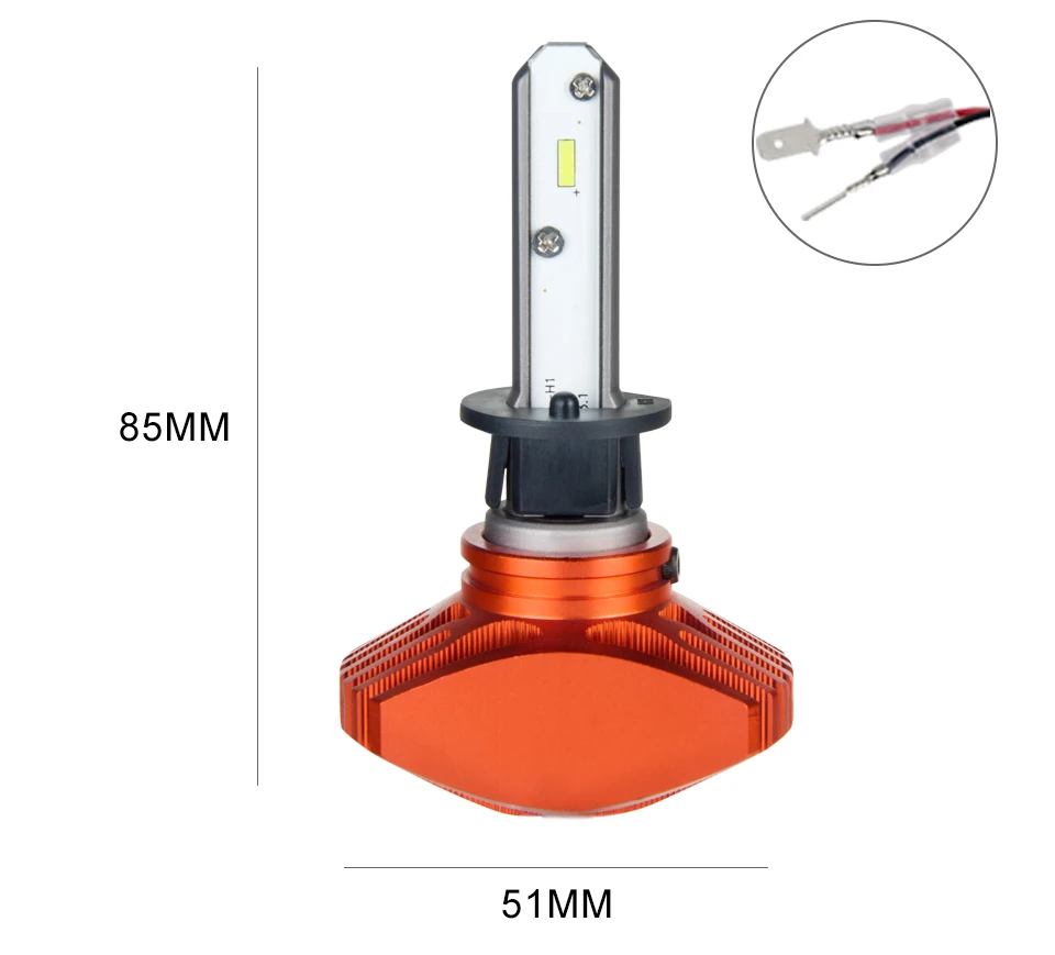 Foxcnsun 1 шт. светодиодный H7 светодиодный H4 Hi короче спереди и длиннее сзади) фары дальнего и ближнего света лампы безвентиляторный H1 H3 H11 H8 H9 9005 HB3 9006 HB4 12V 24V 40 Вт 8000LM 6500 к CSP