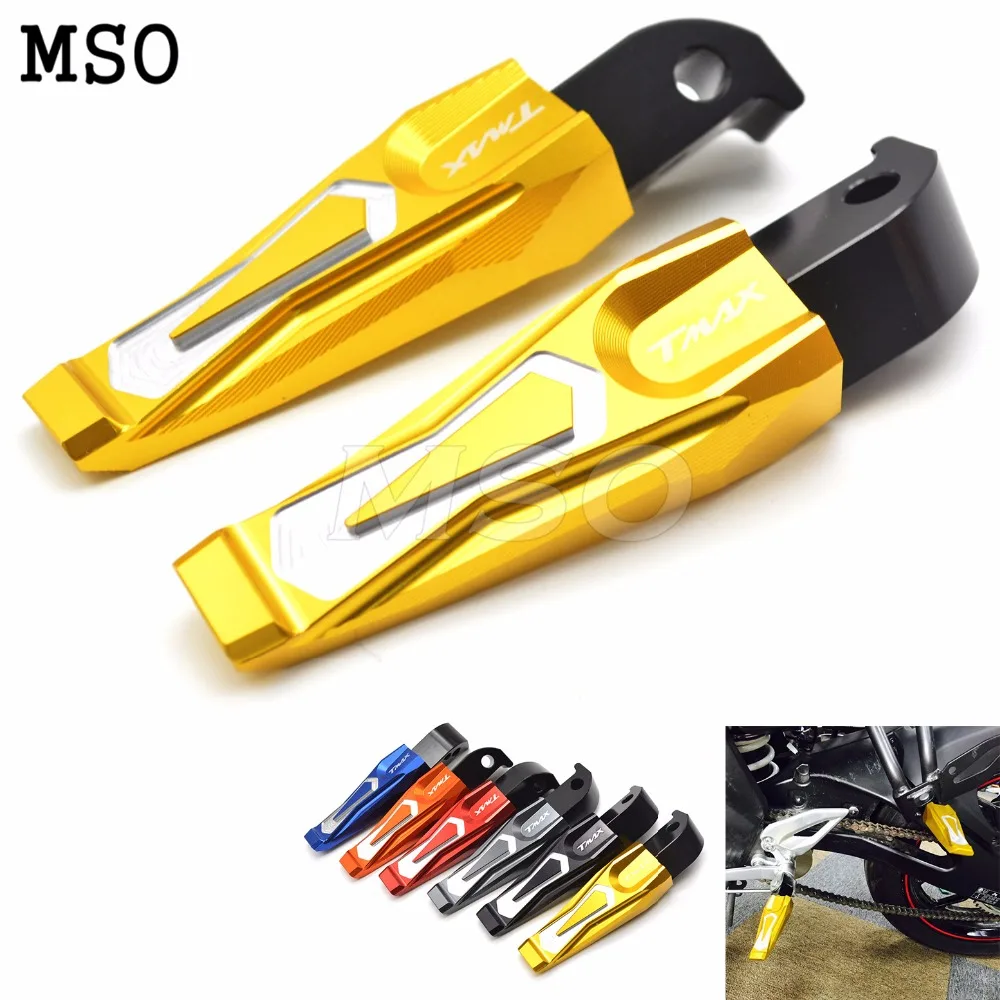 Motorcycle Folding Rearset Foot Pegs CNC Aluminum Rear Passenger Footrests For YAMAHA T-MAX500 2007-2011 TMAX530 2008-2014 Moto |