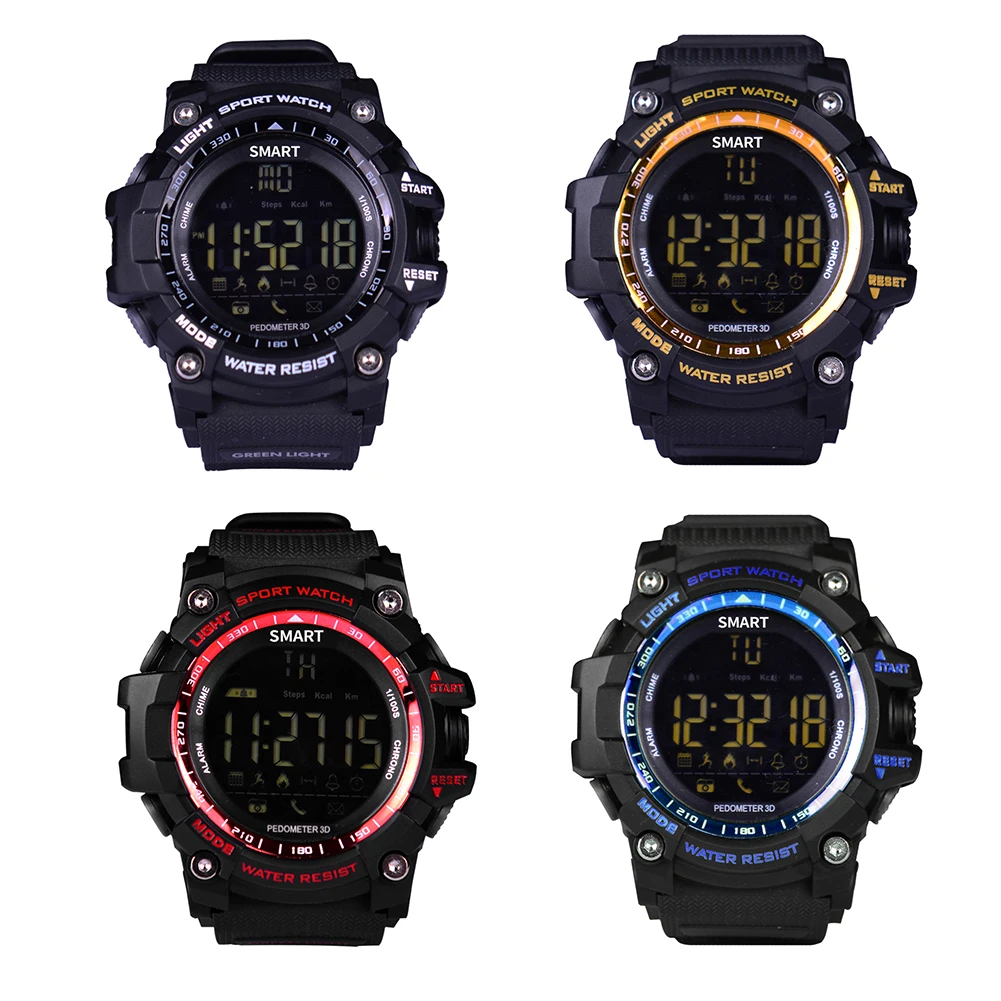 Для мужчин/Для женщин светодио дный цифровой спортивные часы Военные Smart Шагомер часы с функцией подсчета калорий Diver Водонепроницаемый