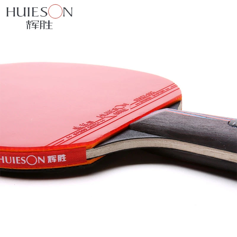 المهنية الكربون الألياف تنس طاولة مضرب مع مزدوجة الوجه البثور في المطاط مضرب مضرب ترابيزة تنس قصيرة طويلة مقبض