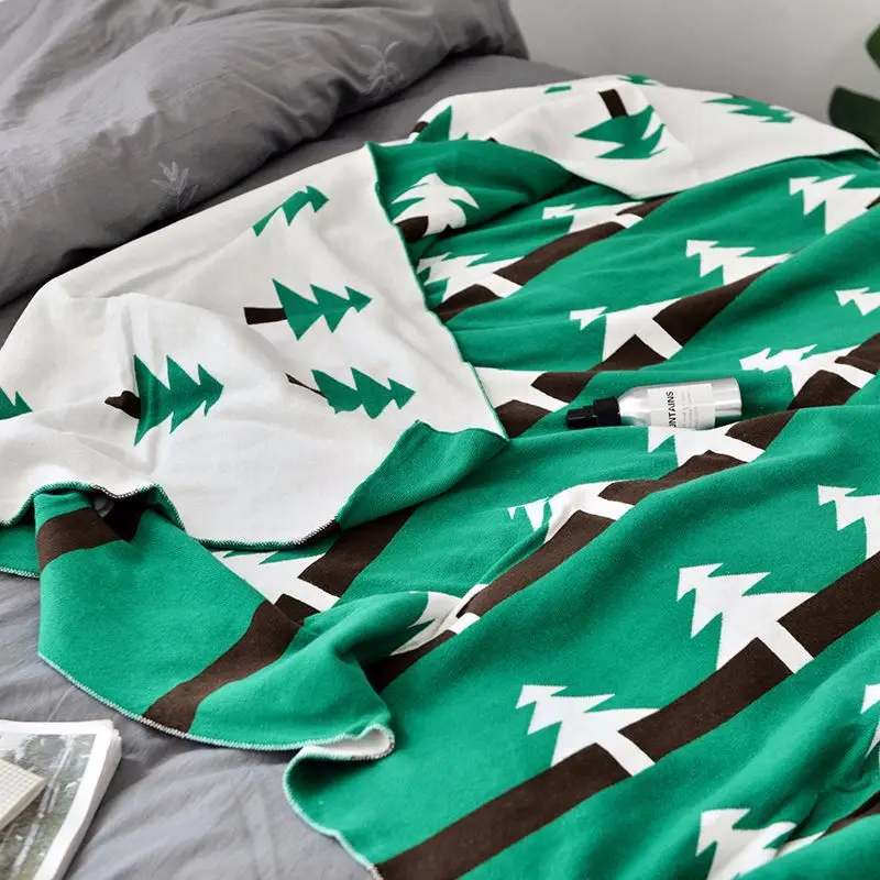 

Ins Explosive Cotton Knitted Blanket Air Conditioning Blanket For Infants And Young Children Cartoon Blanket