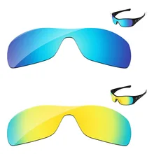 24 K золотой и голубой цвета, 2 шт., зеркальные поляризованные Сменные линзы для солнцезащитных очков Antix, защита от UVA и UVB