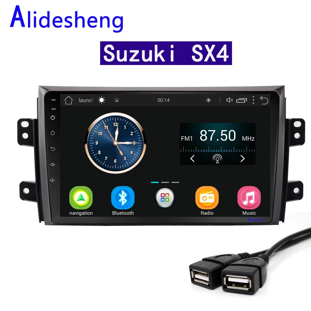 Автомобильный мультимедийный плеер 2 din 2.5D Android 8 1 для Suzuki SX4 2006 2007 2008 2009 2010 2011 2012 2013