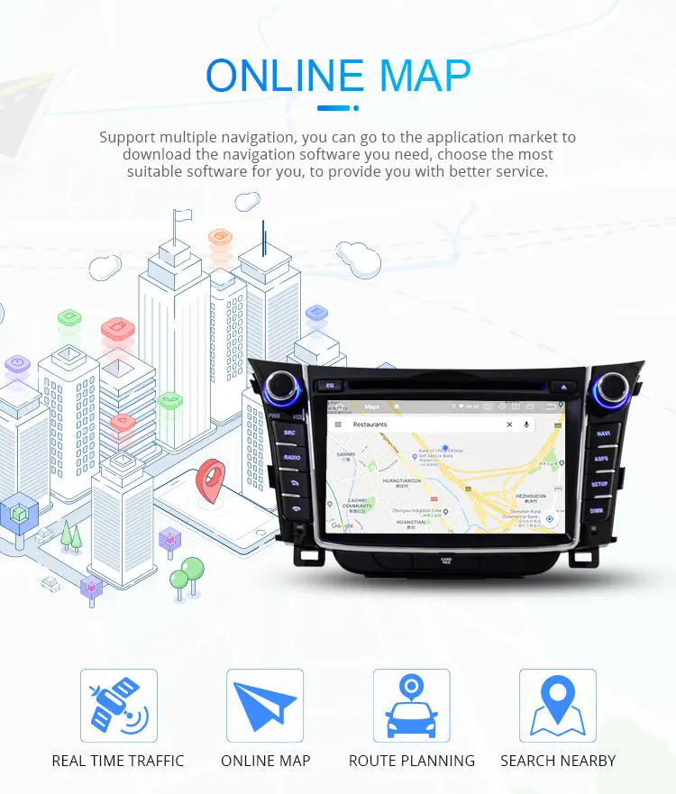 Sale LJHANG 2 Din Android 9.0 Car DVD Player For HYUNDAI i30 Elantra GT 2012-2016 GPS Navi WIFI Multimedia Auto Radio Headunit Stereo 5